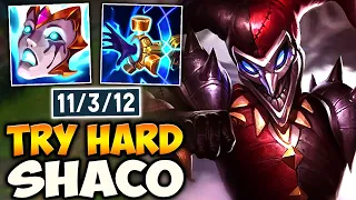 WHEN PINK WARD GOES FULL TRY-HARD IN HIGH ELO (SICK SHACO PLAYS) - League of Legends