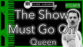 The Show Must Go On (HIGHER +3) - Queen - Piano Karaoke Instrumental