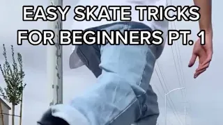 Easy Skate Tricks For Beginners Pt. 1 #shorts