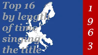 Eurovision 1963 - Top 16 by length of time singing the title
