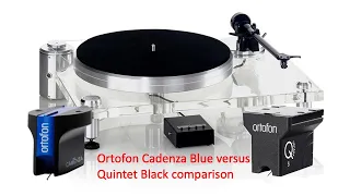 Ortofon Quintet Black vs  Cadenza Blue MC cartridge comparison