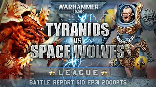 Space Wolves vs Tyranids Warhammer 40K Battle Report 9th Edition 2000pts S10EP31 BEASTSLAYERS!