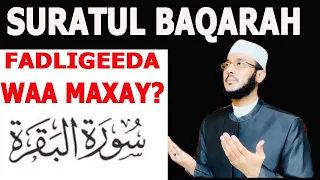 Suratul BAQARAH: FADLIGEEDA, Goorma La’aqriya? Sidee Loo Aqriyaa? Yaa Aqrinayo?:Dr. Ahmed Al-Yamaani