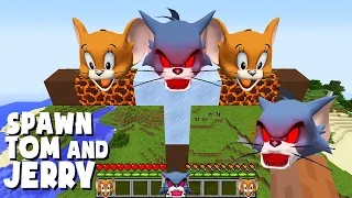 This is SUPER SECRET WAY to SPAWN BIGGEST SCARY TOM and JERRY in Minecraft! Tallest Golem - GAMEPLAY