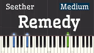 Seether - Remedy Piano Tutorial | Medium