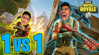 1 VS 1 FORTNITE BATTLE (Loser does DARES)