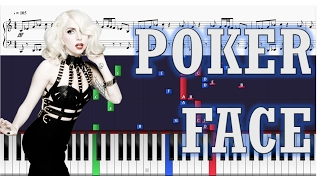 Lady Gaga - Poker Face - Piano Tutorial w/ Sheets