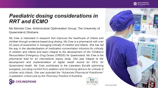 ECMO/RRT Antimicrobial Dosing - Ms Michele Cree