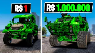 CARRO DO EXÉRCITO DE R$ 1 para R$1.000.000,00 no GTA 5!