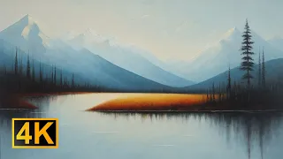 Landscape River Painting | Beautiful Nature Video 4K | Art slideshow no music