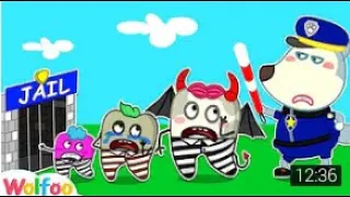 Police Wolfoo catches bed teeth/cartoon for kids|Wolf fun friend