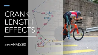Bicycle Crank Length Debunked: Position and motion analysis using 4-bar linkage.