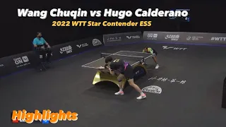 Wang Chuqin 王楚钦 vs Hugo Calderano | 2022 WTT Star Contender ESS (R16) HD Highlights