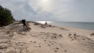 Solo WILDERNESS Tent Camping | ALONE next to SAND DUNES of Lake Michigan | Carbinox Spacecrafter