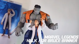 Marvel Legends Gray Hulk & Dr Bruce Banner Avengers 60th Anniversary Hasbro Action Figure Review!