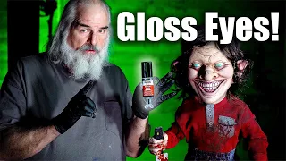 How to GLOSS Your LATEX MASK and Prop Eyes Tutorial Using Devcon Epoxy | Monster Lab