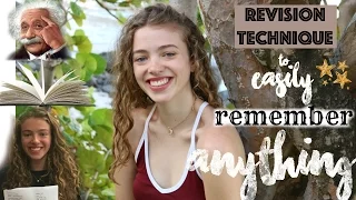 The Revision Technique No One Tells You: How to EASILY Remember Anything! (How I Got All A* at GCSE)