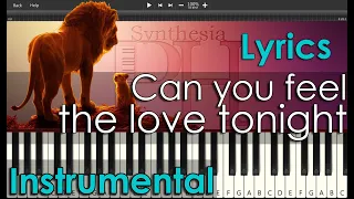 Can You Feel the Love Tonight - Elton John (Higher Key) | Piano Backing Track Tutorial