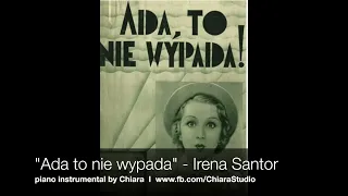 Irena Santor - Ada, to nie wypada! - piano instrumental karaoke podkład muzyczny akompaniament cover
