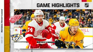 Red Wings @ Predators 1/22/22 | NHL Highlights