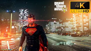 GTA V ❯ Superman Ultra Realistic Graphic Gameplay ❯ Black Suit Snyder Cut ❯ [HD 4K 2022]