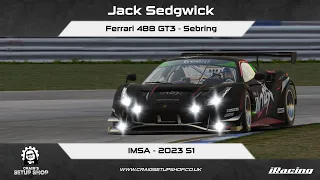 iRacing - 23S1 - Ferrari 488 GT3 - IMSA - Sebring - Jak