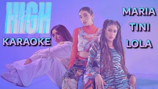 Maria Becerra x TINI x Lola Indigo - High Remix (KARAOKE/INSTRUMENTAL)