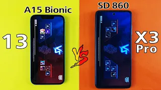 Battle of 800$ vs 220$ 🔥 iPhone 13 vs Poco X3 Pro PUBG TEST - A15 Bionic vs Snapdragon 860