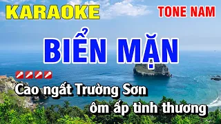 Karaoke Biển Mặn Tone Nam Nhạc Sống | Nguyễn Linh