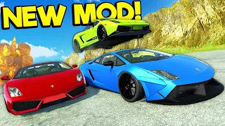 We Raced an Insane NEW Lamborghini Mod Down a Mountain in BeamNG Drive!