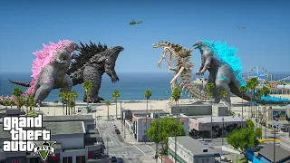Godzilla 2024, Godzilla Titan vs Godzilla, Skeleton Godzilla - The New Empire ( GTA V Mods )