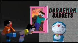 Minecraft But We Can Use DORAEMON GADGETS!