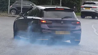 BMW M135i GOES CRAZY! HUGE BURNOUTS & Accelerations!