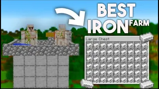 The Best IRON Farm in Minecraft bedrock Tutorial 1 20! MCPE Xbox PS4 Nintendo Switch Windows10