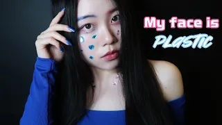 1 Minute ASMR | My Face is Plastic 私の顔はプラスチックで す💎내 얼굴은 플라스틱입니다