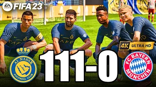 FIFA 23 - MESSI, RONALDO, MBAPPE, NEYMAR, LEWANDOWSKI All Star | Al NASSR 120-0 FC BAYERN [4k HDR]