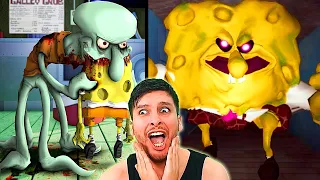 TOP 5 JUEGOS de HORROR de BOB ESPONJA *FINALES SECRETOS* - DeGoBooM