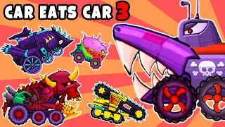 Яйцо Пила Локомотив Скелет - Самые Кусачие Хищные Машины Car Eats Car 3 против Нового Босса ПОДЛОДКА