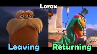 The Lorax Leaving and Returning Meme | Side by Side Comparison / The Lorax Leaving meme