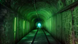 Magic Tunnel 21 - Erie Green - AI Generated - Background / Screensaver / VJ Loop