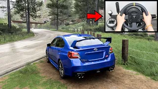 Forza Horizon 5 Subaru WRX STI 2015 (Steering Wheel + Shifter) No HUD Gameplay