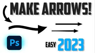 Adobe Photoshop - How to make ARROWS Easy | No plugins! 2023 Update!