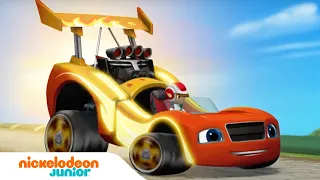 Blaze et les Monster Machines | Les aventures de Blaze Voiture de Course ! | Nickelodeon Jr. France