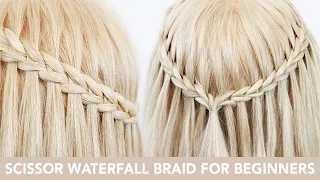 ✂️ How To Scissor Waterfall Braid Half Up Half Down Step By Step ✂️ THE MOST BEAUTIFUL BRAID EVER!