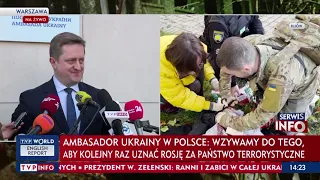 Ambasador Ukrainy w Polsce Wasyl Zwarycz o rosyjskich atakach: Wyraz agonii reżimu Putina