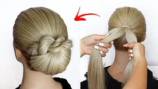 EASY bun hairstyle for wedding and party || trending hairstyle || party hairstyle || updo hairstyle