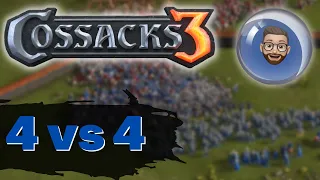 Cossacks 3 - 4 VS 4 MULTIPLAYER | GAMEPLAY | 2023