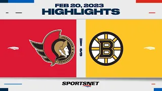 NHL Highlights | Bruins vs. Senators - February 20, 2023