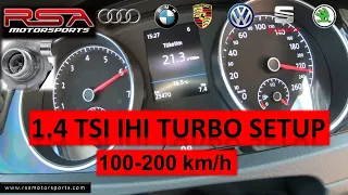 Golf 7 | 1.4 tsi 125 hp to 185hp | IHI Turbo Upgrade | Acceleration & Top Speed & 100 - 200 km/h Run