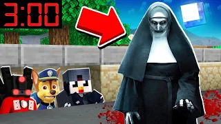 JAMAIS LA NONNE 2 NE NOUS TROUVERA DANS CETTE CACHETTE À 3H00 DU MATIN SUR MINECRAFT !